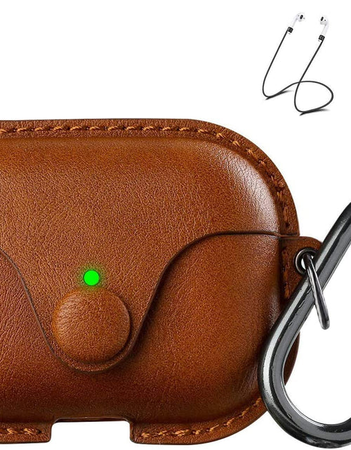Load image into Gallery viewer, for Airpods Pro 2 Case Leather, Airpods Pro Leather Case Cover with Keychain Airpods Strap Compatible with Apple Airpods Pro 2Nd Generation 2023 2022/ Airpods Pro 2019 (Front LED Visible),Brown
